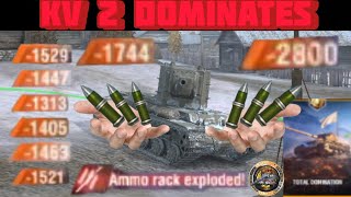 WoT Blitz KV 2 in TOTAL DOMINATIONS MODE