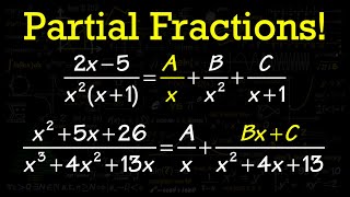 Ultimate Partial Fraction Decomposition Study Guide (how setup)