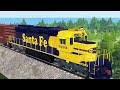 four trains vs impossible mistake crossing rails vs deepwater beamng.drive