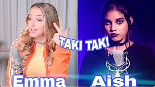 TAKI TAKI Cover by Aish vs Emma Heesters English DJ Snake - Taki Taki ft. Selena Gomez, Ozuna, Cardi
