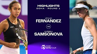 Leylah Fernandez vs. Liudmila Samsonova | 2024 Doha Round 1 | WTA Match Highlights