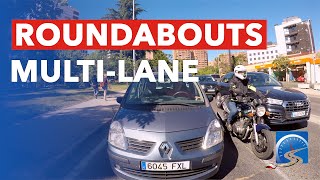 Driving Multi Lane Roundabouts in Madrid