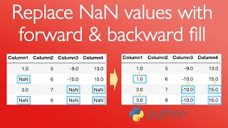 Replace NaN values in pandas DataFrame with forward & backward fill