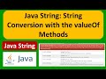 Java String: String Conversion with the valueOf Methods | Java Tutorial