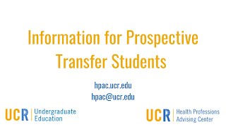 Information for Prospective Transfer Students