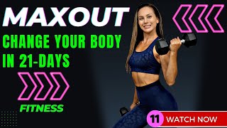 INTENSE HIIT Workout: Low-Impact HIIT Cardio, Strength, and Pilates Abs | 21-Day MAXOUT Challenge
