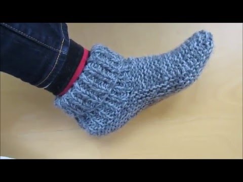 Knitting adult size slippers (with a french accent!) - Beginners Knitting adult size slippers (with a french accent!) - Beginners