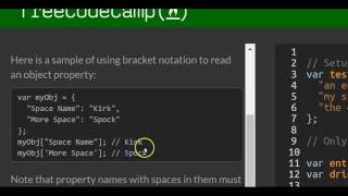 Accessing Objects Properties with Bracket Notation, freeCodeCamp Basic Javascript