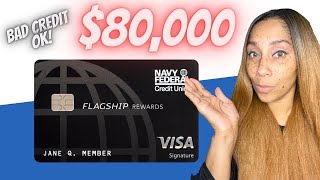 🤫$80,000 Navy Federal Credit Card Flagship Visa! Secret To Get This Card With Bad Credit 2023￼!￼