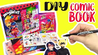 Miraculous Ladybug and Cat Noir Make Your Own DIY Comic Book Activity Kit! Learn to Draw