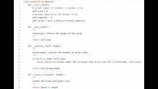 Data Structure and Algorithms - Implement Dynamic Array in Python