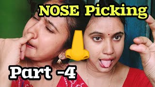 Nose Picking 👃Part-4 Picking Nose Challenge🐽Most requested Video Piggy nose 🐽Funny Challenge Picking