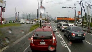 ドラレコ　危ない老人運転！逆走信号無視（白クラウン）