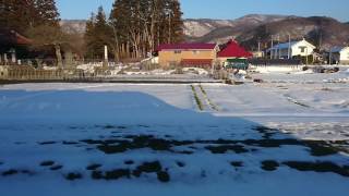 真冬の会津鉄道　門田駅から南若松駅までの車窓　２０１７年２月