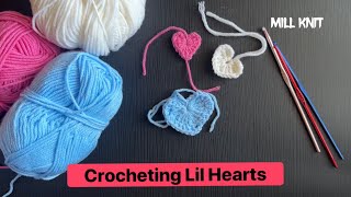 Crocheting Little Hearts for Decor