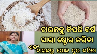 ଚାଉଳକୁ  କିପରି  ବର୍ଷ ସାରା store କରି ରଖିବା ଏବଂ ଚାଉଳରେ  ପୋକ  ଲାଗିଲେ କିପରି  ଦୂର  କରିବା @mbj vlogger...