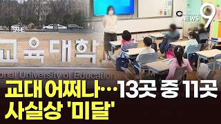 교대 인기 '시들'… 13곳 중 11곳, 정시모집 사실상 '미달'