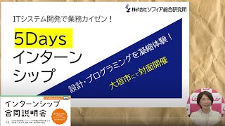 株式会社ソフィア総合研究所【令和６年度インターンシップ合同説明会】