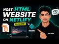 How to Host HTML Website on Netlify for FREE ⚡ | Deploy HTML CSS JS Website on Internet