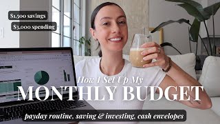 How I Budget For A New Month: cash budget, saving & investing, & what I spent | Monthly Money Reset