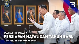 Rapat Terbatas Persiapan Natal dan Tahun Baru