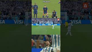 Messi and Mbappe reaction to Montiel's penelty