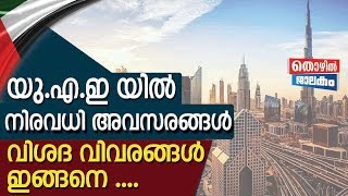 യു​എ​ഇ യിൽ  ​​നി​ര​വ​ധി​ ​അ​വ​സ​ര​ങ്ങ​ൾ..വിശദ വിവരങ്ങൾ ഇങ്ങനെ ....