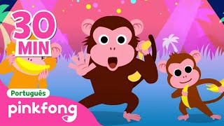 Macaquinho Bananas e mais Músicas Animais | +Completo | Pinkfong, Bebê Tubarão!Canções para Crianças