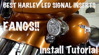 Harley-Best Brightest LED Signal \u0026 Brake Light Conversion-Ciro 3D Fangs-Easy Install Tutorial