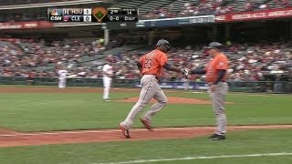 HOU@CLE: Carter puts Astros up early with solo homer