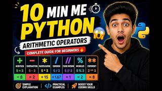 👉 How to Learn Python Arithmetic Operators in 10 Minutes 🔥 (Beginner Friendly Tutorial)