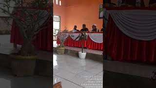 Sambutan Ketua BPD Bpk Naryono dalm acara serah terima jabatan kepala Desa lama ke kepala Desa Baru