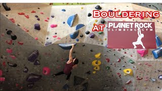 Bouldering at Planet Rock Madison Heights