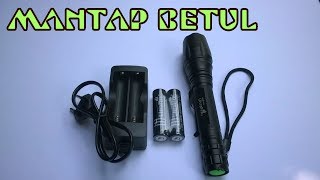 Unboxing Senter LED Ultrafire Police Panjang Besar cree XML T6 18650  zoom