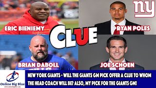 New York Giants - Will the GM pick offer a clue to whom the HC will be? MY PICK for the Giants GM!