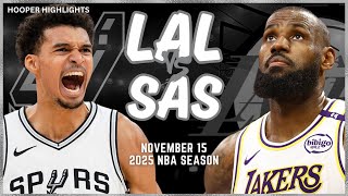 Los Angeles Lakers vs San Antonio Spurs Full Game Highlights | Nov 15 | 2025 NBA Season