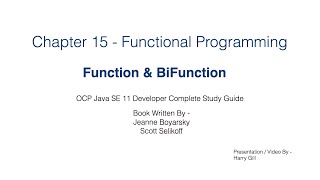 Functional Programming Part 4 - Function & BiFunction - JavaCertification 11 Certification