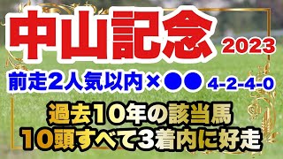 【中山記念2023】4歳馬やキャリアの浅い馬の好走率が高い傾向あり。前走2人気以内、2着以内、上がり2～3位の馬にも注目です。