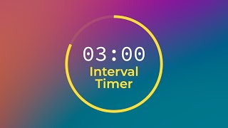 3 Minute Interval Timer 🔔 10 hours (no music)