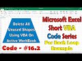 Excel Short VBA Code #16.2 | How to Use For Each Loop Wisely Delete All Shapes of All Worksheets |