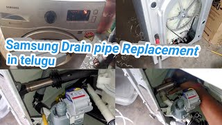 Samsung front load Washing machine drain pipe replacement in telugu