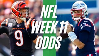 NFL Opening Lines Report | Week 11 NFL Odds | Point Spreads, Moneylines, Betting Totals