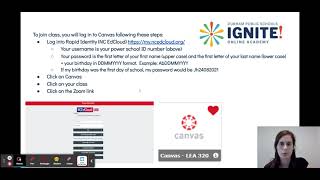 Login Instructions Ignite