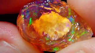 6.01ct -#A7 - Natural Rough Mexican Fire Opal