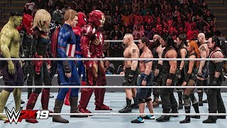 WWE 2K19 30 Giant Avengers & Mini WWE Superstar Royal Rumble Match!