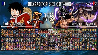 One Piece Mugen V14 + Character Selection Screen - Gameplay