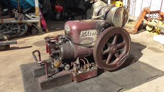 三菱かつらJ1A型石油発動機始動！ Mitsubishi J1A-type old engine start!