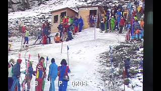 Piero Gros ITA Winner Victory Run FIS Alpine Ski World Cup Slalom Garmisch 1975 Sciare Coppa Mondo
