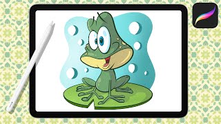 Let's Draw a Frog: iPad & Procreate Cartooning Tutorial!