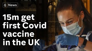 More than 15m people receive first dose of Covid vaccine in the UK